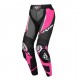 Pantaloni motociclete femei piele Racing Ixon vara model Vortex 3 LS culoare: negru/roz/alb