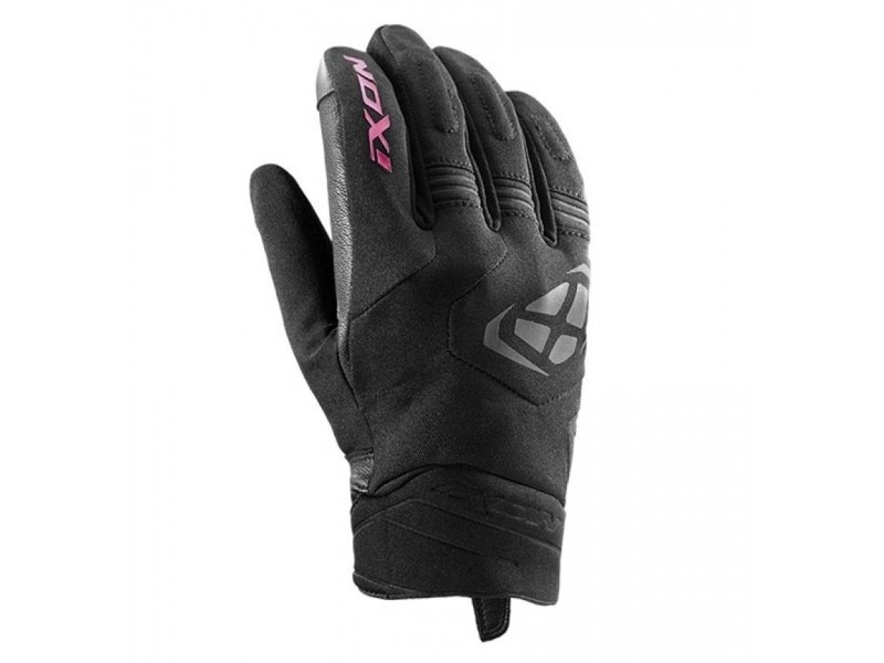 Manusi femei Roadster Mid-season textil/piele Ixon model MIG 2 WP LS culoare: negru/fuchsia (roz) - degete tactile