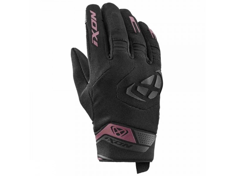 Manusi femei Roadster vara textil/piele Ixon model MIG 2 LS culoare: negru/burgundy (visiniu) - degete tactile