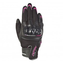 Manusi femei Roadster vara piele/textil Ixon model RS Rise Air LS culoare: negru/fucshsia (roz) - degete tactile