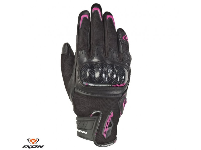 Manusi femei Roadster vara piele/textil Ixon model RS Rise Air LS culoare: negru/fucshsia (roz) - degete tactile Manusi femei Roadster vara piele/textil Ixon model RS Rise Air LS culoare: negru/fucshsia (roz) - degete tactile