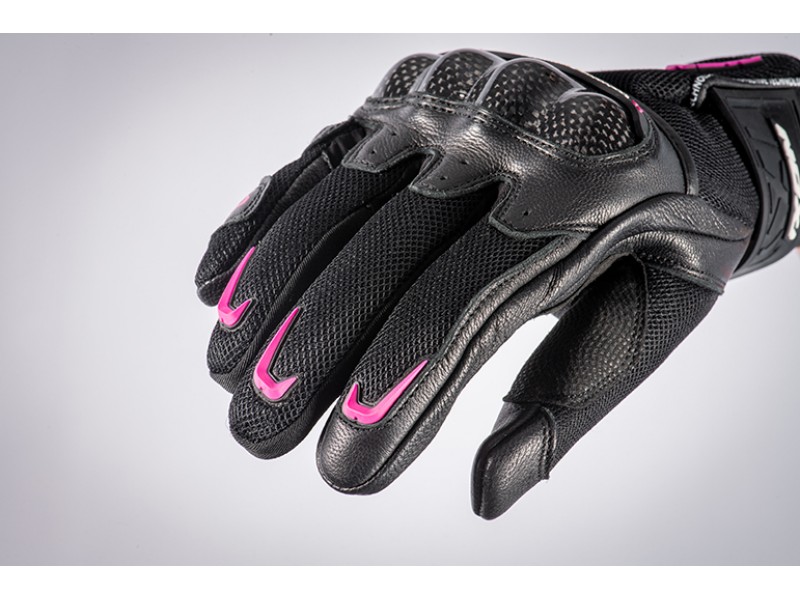 Manusi femei Roadster vara piele/textil Ixon model RS Rise Air LS culoare: negru/fucshsia (roz) - degete tactile Manusi femei Roadster vara piele/textil Ixon model RS Rise Air LS culoare: negru/fucshsia (roz) - degete tactile