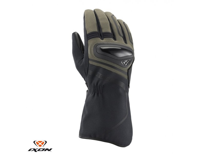 Manusi barbati Touring/Adventure Mid-season textil/piele Ixon model Drizzle MS culoare: khaki/negru – degete tactile (manusi lungi) Manusi barbati Touring/Adventure Mid-season textil/piele Ixon model Drizzle MS culoare: khaki/negru – degete tactile (manusi lungi)