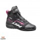 Ghete moto Roadster femei All season Ixon model Ranker WP LS culoare: negru/alb/fuchsia (roz) (100% waterproof)
