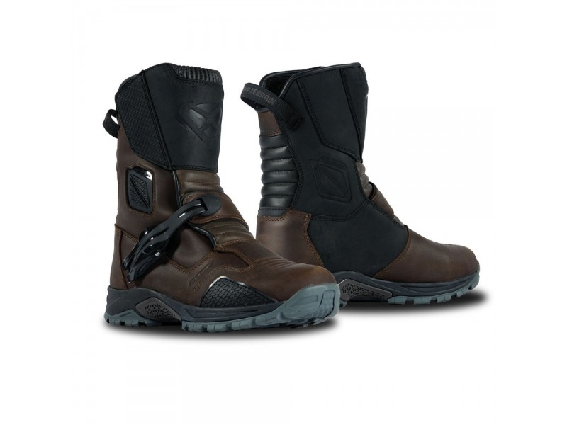 Ghete (cizme) moto Touring/Adventure barbati All Season Ixon model Klay WP MS culoare: maro/negru (100% waterproof)