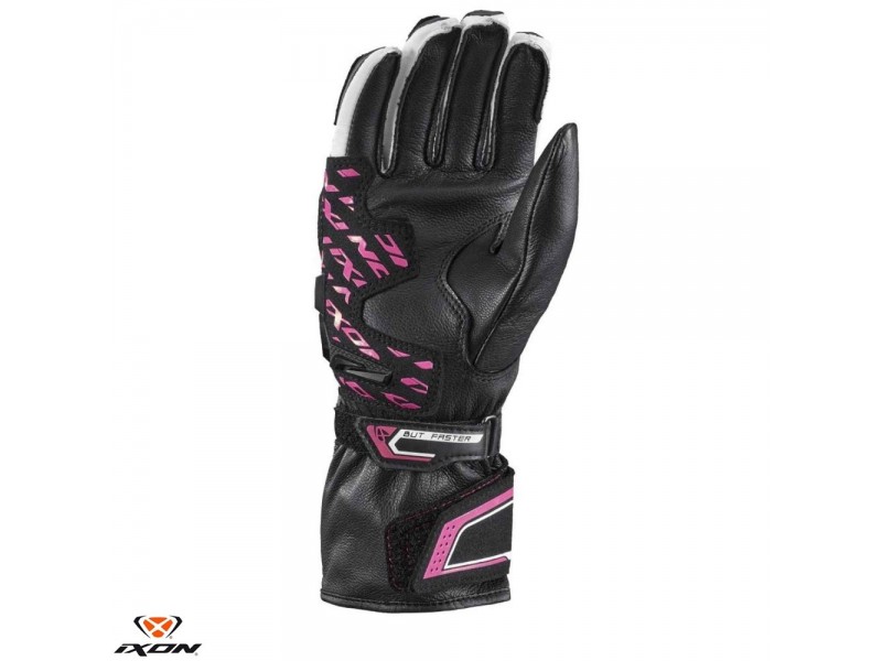 Manusi femei Racing vara piele Ixon model Thund LS culoare: negru/fucshia (roz) - degete tactile Manusi femei Racing vara piele Ixon model Thund LS culoare: negru/fucshia (roz) - degete tactile