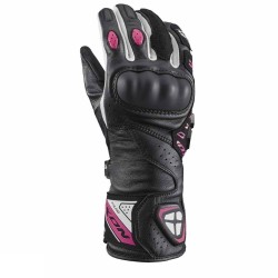 Manusi femei Racing vara piele Ixon model Thund LS culoare: negru/fucshia (roz) - degete tactile