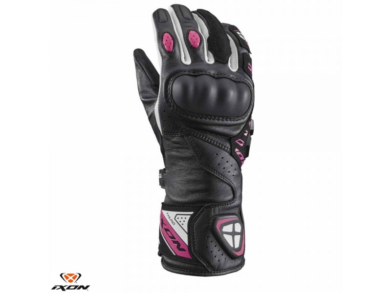 Manusi femei Racing vara piele Ixon model Thund LS culoare: negru/fucshia (roz) - degete tactile Manusi femei Racing vara piele Ixon model Thund LS culoare: negru/fucshia (roz) - degete tactile