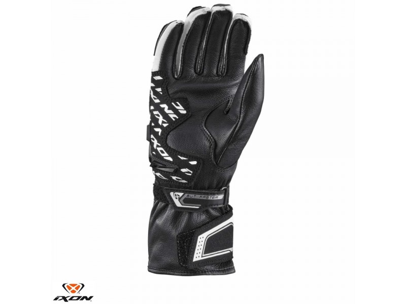 Manusi femei Racing vara piele Ixon model Thund LS culoare: negru/alb - degete tactile Manusi femei Racing vara piele Ixon model Thund LS culoare: negru/alb - degete tactile