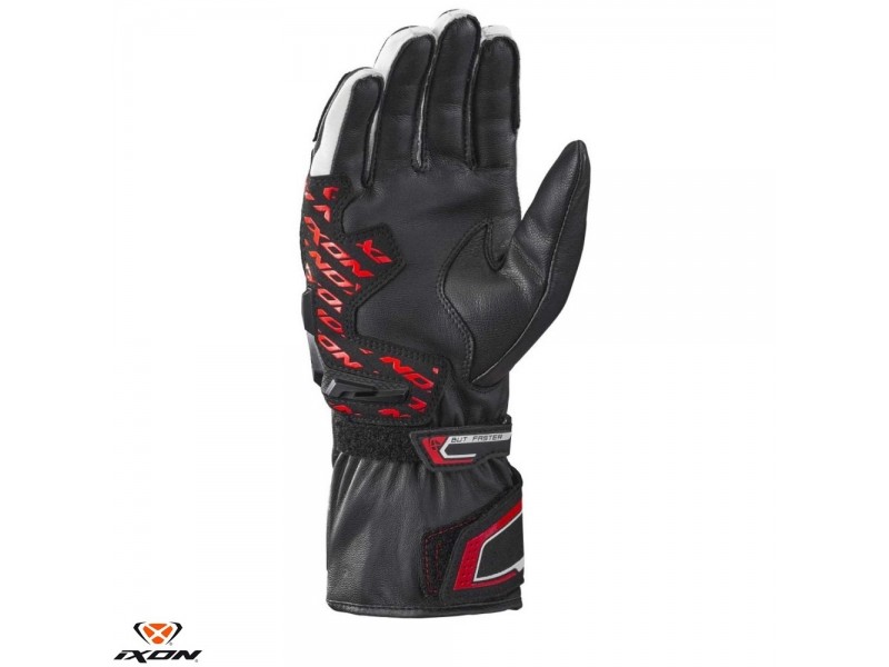 Manusi barbati Racing vara piele Ixon model Thund MS culoare: negru/rosu/alb - degete tactile Manusi barbati Racing vara piele Ixon model Thund MS culoare: negru/rosu/alb - degete tactile