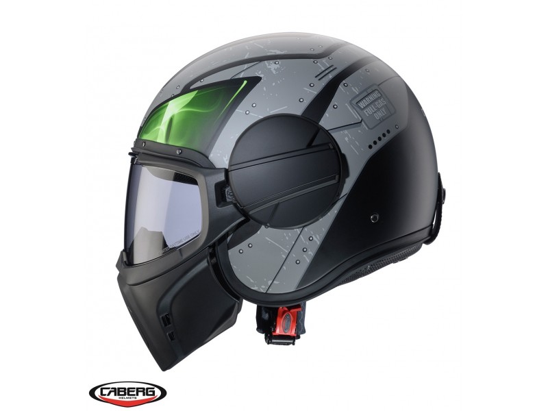 Casca Caberg model Ghost X Vyrus P7 negru/gri/verde fluor mat - fibra de sticla Casca Caberg model Ghost X Vyrus P7 negru/gri/verde fluor mat - fibra de sticla