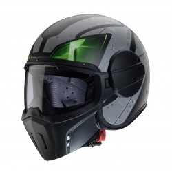 Casca Caberg model Ghost X Vyrus P7 negru/gri/verde fluor mat - fibra de sticla Casca Caberg model Ghost X Vyrus P7 negru/gri/verde fluor mat - fibra de sticla
