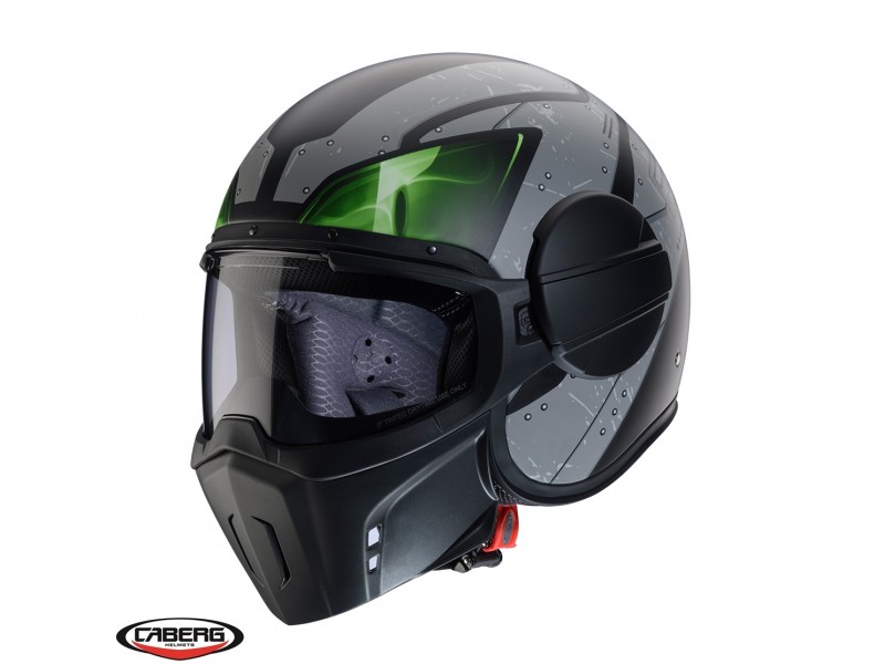 Casca Caberg model Ghost X Vyrus P7 negru/gri/verde fluor mat - fibra de sticla Casca Caberg model Ghost X Vyrus P7 negru/gri/verde fluor mat - fibra de sticla