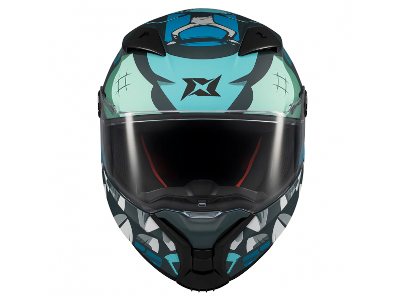 Casca integrala Axxis Fenix Angry Face C7 albastru mat - tip viziera: MT-V-31B