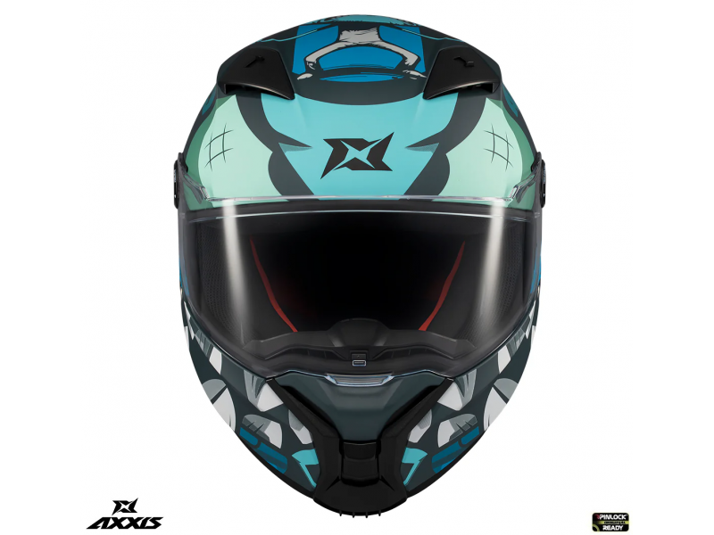 Casca integrala Axxis Fenix Angry Face C7 albastru mat - tip viziera: MT-V-31B