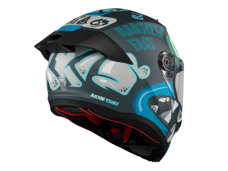 Casca integrala Axxis Fenix Angry Face C7 albastru mat - tip viziera: MT-V-31B