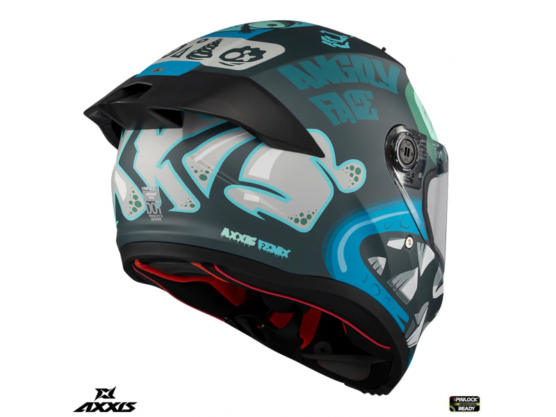Casca integrala Axxis Fenix Angry Face C7 albastru mat - tip viziera: MT-V-31B
