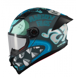 Casca integrala Axxis Fenix Angry Face C7 albastru mat - tip viziera: MT-V-31B