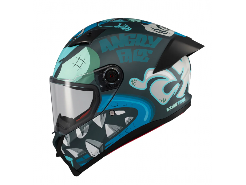 Casca integrala Axxis Fenix Angry Face C7 albastru mat - tip viziera: MT-V-31B