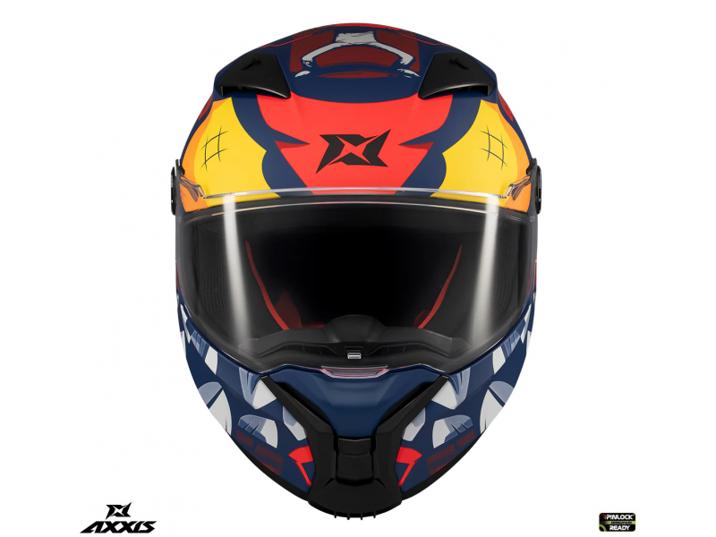 Casca integrala Axxis Fenix Angry Face C5 rosu mat - tip viziera: MT-V-31B