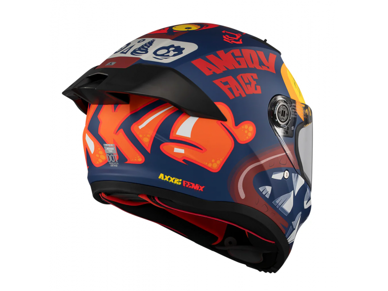 Casca integrala Axxis Fenix Angry Face C5 rosu mat - tip viziera: MT-V-31B