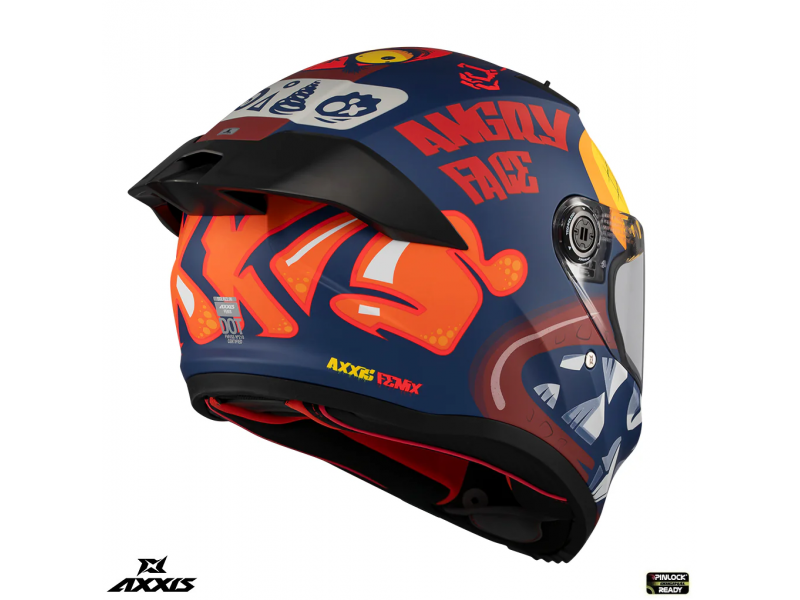 Casca integrala Axxis Fenix Angry Face C5 rosu mat - tip viziera: MT-V-31B