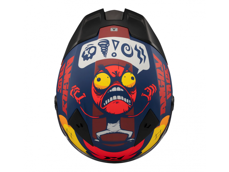 Casca integrala Axxis Fenix Angry Face C5 rosu mat - tip viziera: MT-V-31B