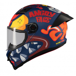 Casca integrala Axxis Fenix Angry Face C5 rosu mat - tip viziera: MT-V-31B