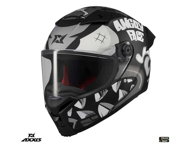 Casca integrala Axxis Fenix Angry Face B2 negru mat - tip viziera: MT-V-31B