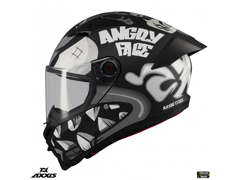 Casca integrala Axxis Fenix Angry Face B2 negru mat - tip viziera: MT-V-31B