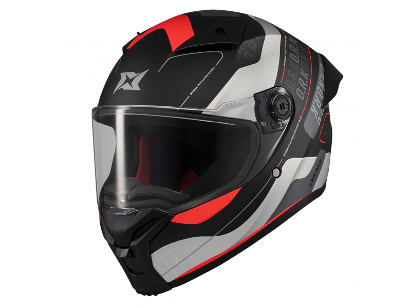 Casca integrala Axxis Fenix Ork B5 rosu mat - tip viziera: MT-V-31B