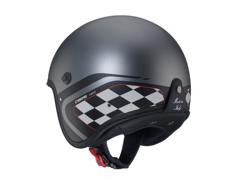 Casca open face (jet) Caberg model Freeride X Daytona O9 matt gun (titanium)/negru/alb mat (fibra de sticla)