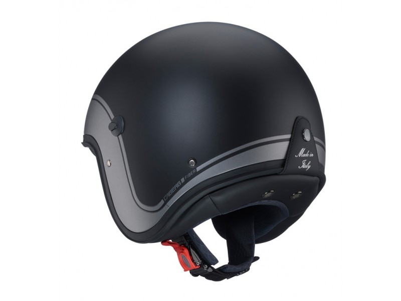 Casca open face (jet) Caberg model Freeride X Imola D5 negru/gun metal (titanium) mat (fibra de sticla)
