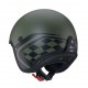 Casca open face (jet) Caberg model Freeride X Daytona P4 verde military/negru mat (fibra de sticla)