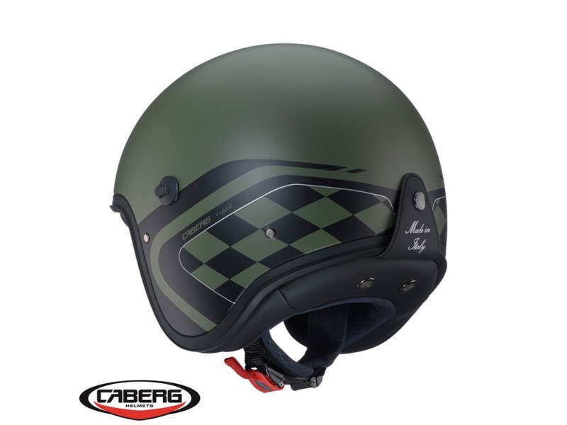 Casca open face (jet) Caberg model Freeride X Daytona P4 verde military/negru mat (fibra de sticla) Casca open face (jet) Caberg model Freeride X Daytona P4 verde military/negru mat (fibra de sticla)