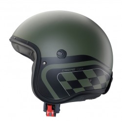 Casca open face (jet) Caberg model Freeride X Daytona P4 verde military/negru mat (fibra de sticla)