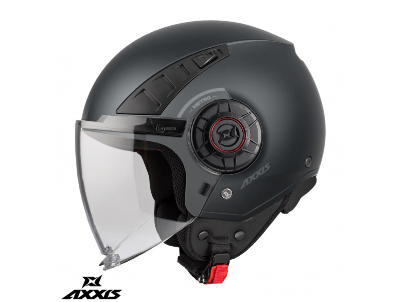Casca Axxis model Metro S A2 titanium mat (open face) - omologare noua ECE 22.06