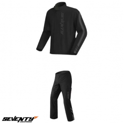 Costum moto ploaie (geaca+pantaloni) Seventy model SD-S5 Monsoon culoare: negru (montare peste echipament) Costum moto ploaie (geaca+pantaloni) Seventy model SD-S5 Monsoon culoare: negru (montare peste echipament)