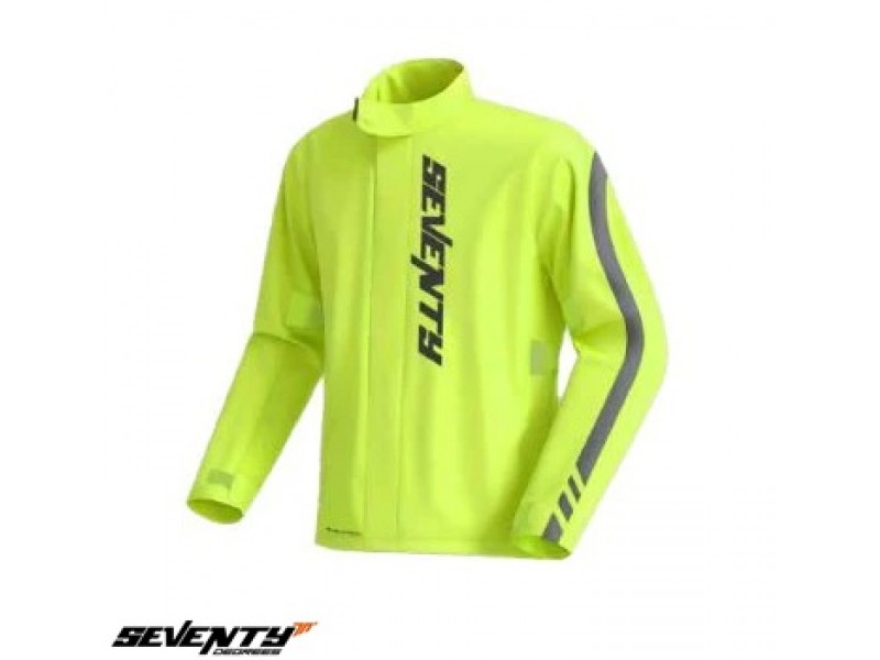 Costum moto ploaie (geaca+pantaloni) Seventy model SD-S5 Monsoon culoare: galben/negru (montare peste echipament)