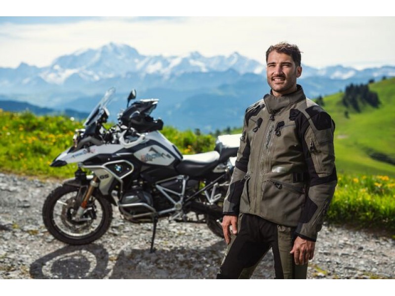 Geaca (jacheta) motociclete barbati Touring/Adventure Ixon All season/vara model Odin MS culoare: khaki/negru