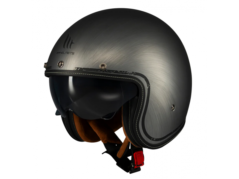 Casca open face motociclete MT Le Mans 2 S SV Scratched Chrome A2 gri mat (ochelari soare integrati) - omologare noua ECE 22.06 Casca open face motociclete MT Le Mans 2 S SV Scratched Chrome A2 gri mat (ochelari soare integrati) - omologare noua ECE 22.06