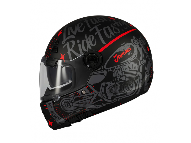 Casca integrala MT Jarama SV Art E5 negru/gri mat - model Retro