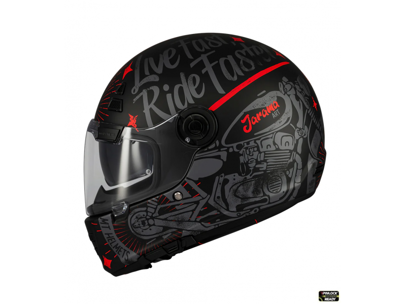 Casca integrala MT Jarama SV Art E5 negru/gri mat - model Retro Casca integrala MT Jarama SV Art E5 negru/gri mat - model Retro