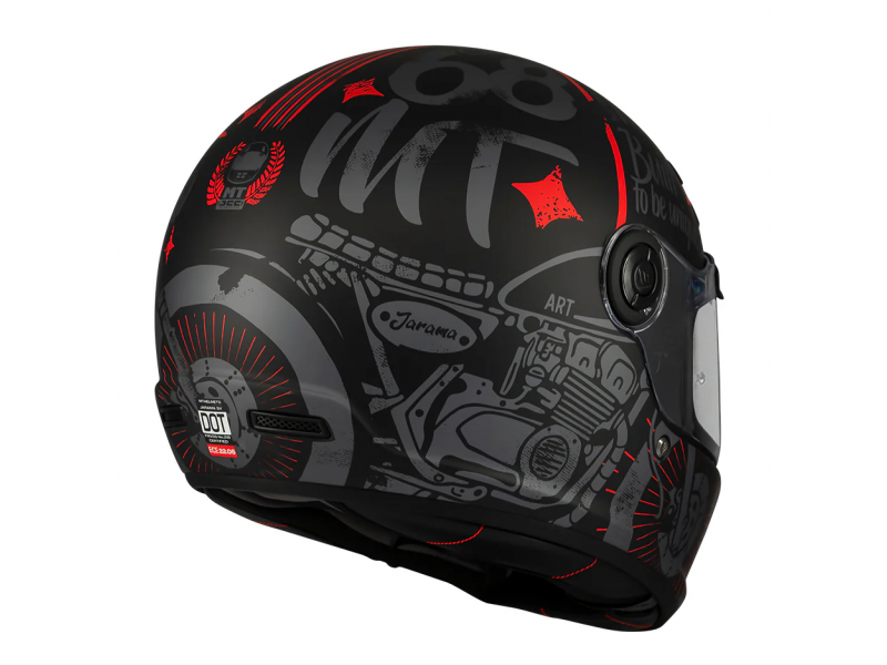 Casca integrala MT Jarama SV Art E5 negru/gri mat - model Retro