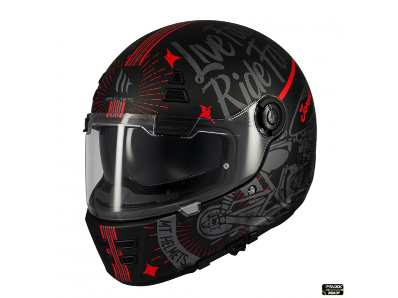 Casca integrala MT Jarama SV Art E5 negru/gri mat - model Retro Casca integrala MT Jarama SV Art E5 negru/gri mat - model Retro