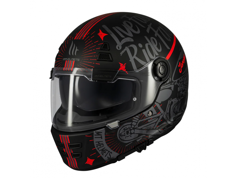 Casca integrala MT Jarama SV Art E5 negru/gri mat - model Retro