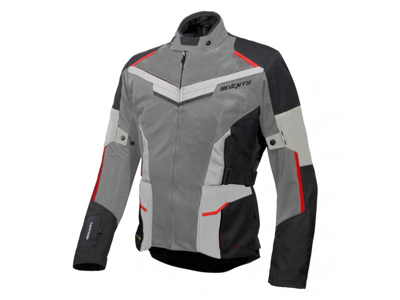 Geaca (jacheta) motociclete barbati Touring Seventy vara model SD-JT70 Atacama culoare: negru/gri/rosu