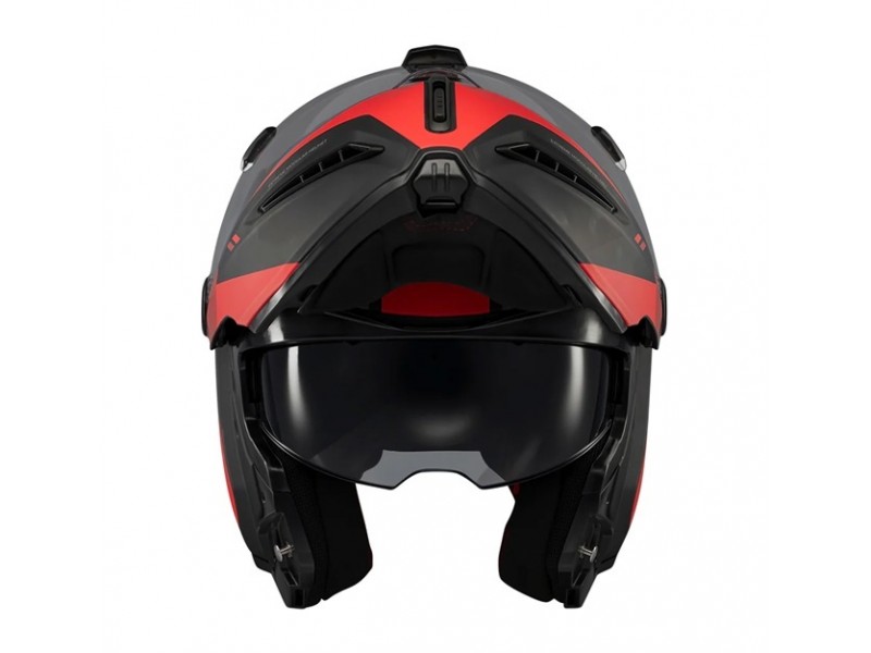 Casca modulabila (flip-up) Axxis GhostFighter SV Maniac B5 negru/rosu mat (ochelari soare integrati) – tip viziera: MT-V-36