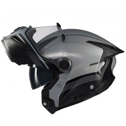 Casca modulabila (flip-up) Axxis GhostFighter SV Bitone C2 negru/gri lucios (ochelari soare integrati) – tip viziera: MT-V-36