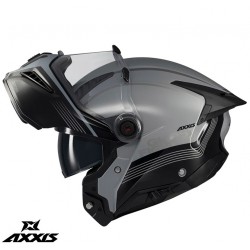 Casca modulabila (flip-up) Axxis GhostFighter SV Bitone C2 negru/gri lucios (ochelari soare integrati) – tip viziera: MT-V-36 Casca modulabila (flip-up) Axxis GhostFighter SV Bitone C2 negru/gri lucios (ochelari soare integrati) – tip viziera: MT-V-36